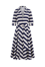 Load image into Gallery viewer, Edith Stripe Cotton Shirt Dress