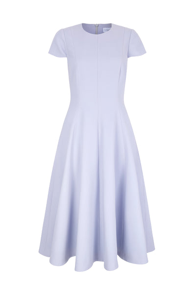 Leo Lupin Wool Crepe Fit and Flare Dress Suzannah London