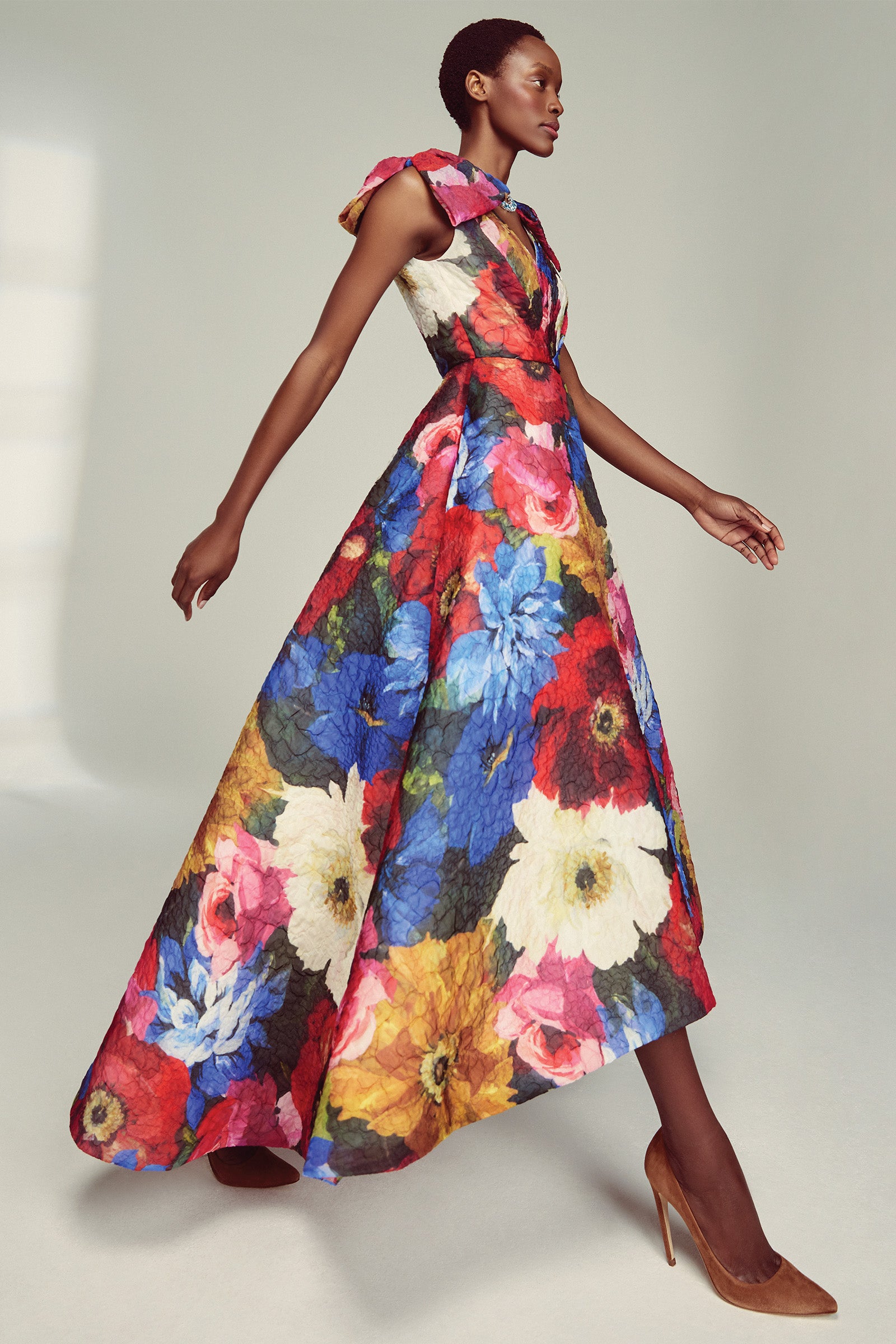 Silk shop floral gown